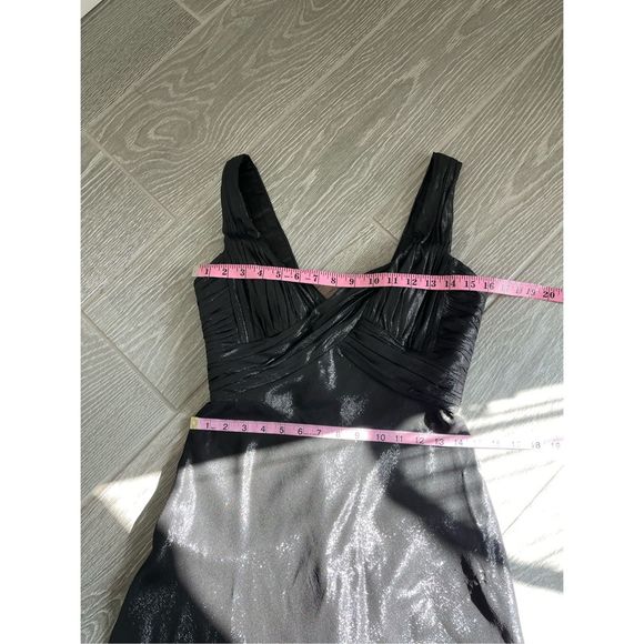BADGLEY MISCHKA Black Metallic Special Occasion Party Dress Size 4 - Picture 4 of 7
